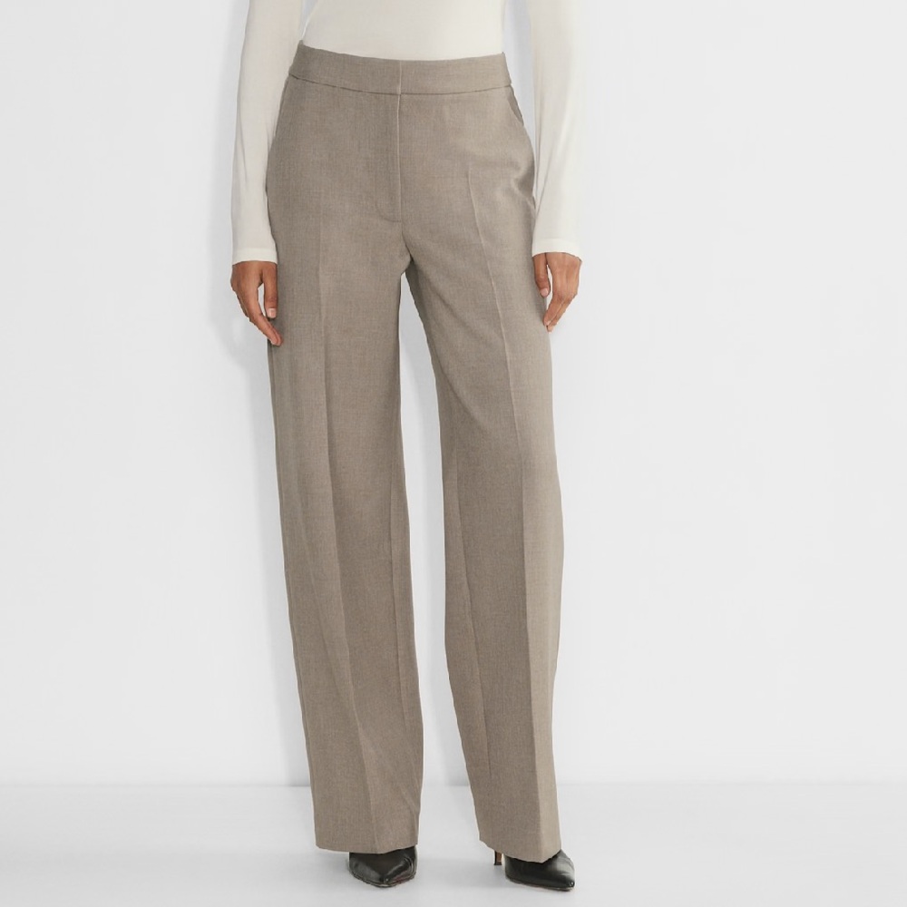 Aritzia Wide Leg Trousers in Taupe